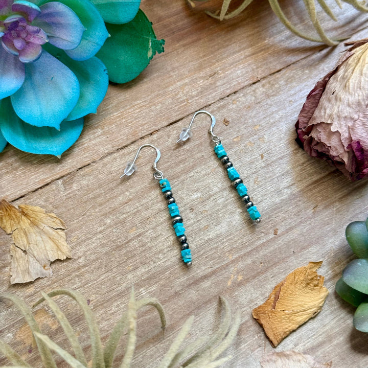 Turquoise Cube Dangle Earrings Earrings Shopify Collective The Bijoux FAB Jewelry The Bijoux FAB Jewelry