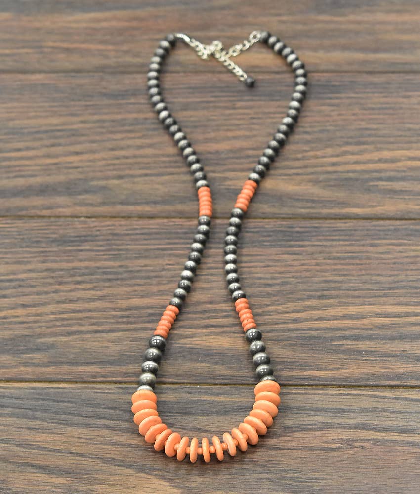 733586, 30" Handmade Navajo Bead Necklace NECKLACE ISAC Trading Inc