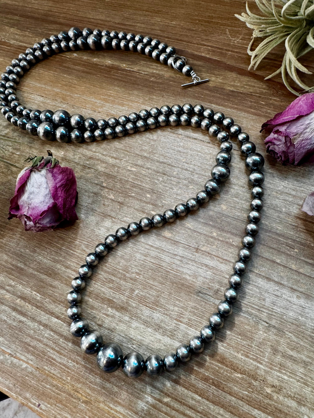 NFR Collection Necklace – Graduated Sterling Silver Pearls 8mm to 14mm 46.5" Necklaces Shopify Collective The Bijoux FAB Jewelry The Bijoux FAB Jewelry