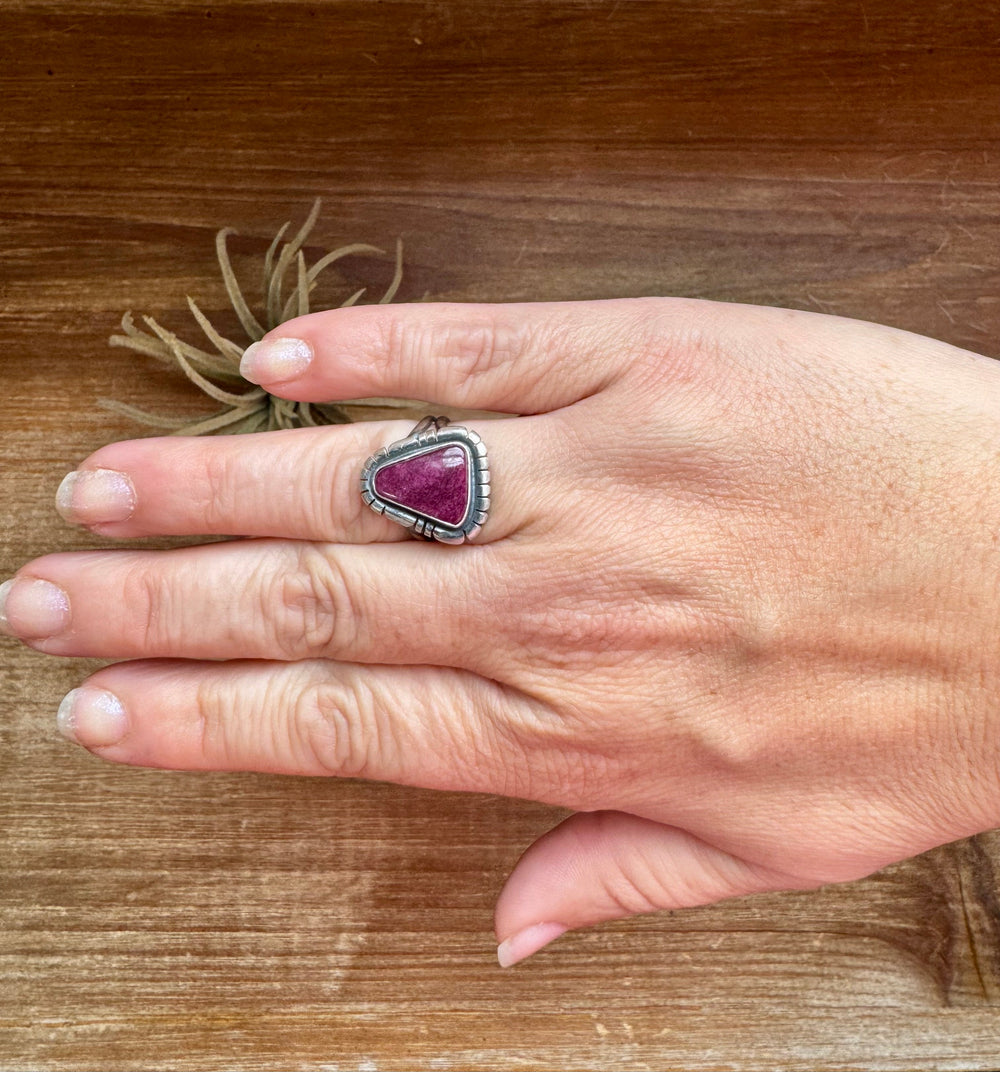 Ring - Size 7 1/2 -Red Spiny & Sterling Silver ring Shopify Collective The Bijoux FAB Jewelry The Bijoux FAB Jewelry
