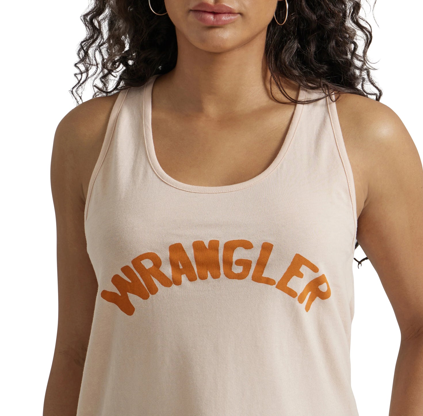 Women's Wrangler Logo Racerback- Peachy Wrangler