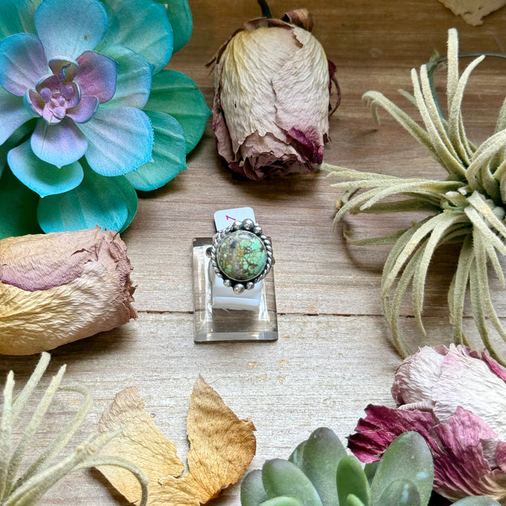 127 - Sterling Silver Firebird Turquoise Medicine Man Eye Stamped Stacking Ring by Jason Ogg Ring Shopify Collective The Bijoux FAB Jewelry The Bijoux FAB Jewelry