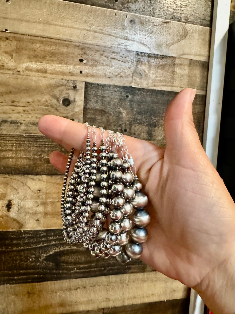 Sterling Silver Pearl Bracelet – Available in All Sizes Bracelets Shopify Collective The Bijoux FAB Jewelry The Bijoux FAB Jewelry