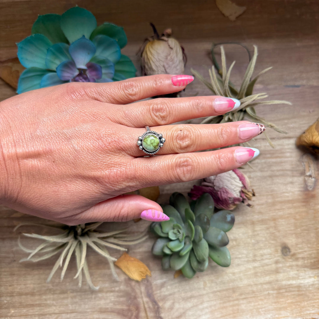 128 - Sterling Silver Sonoran Gold Turquoise Medicine Man Eye Stamped Stacking Ring by Jason Ogg Ring Shopify Collective The Bijoux FAB Jewelry The Bijoux FAB Jewelry