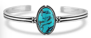 Oasis Waters Oval Turquoise Cuff Bracelet
