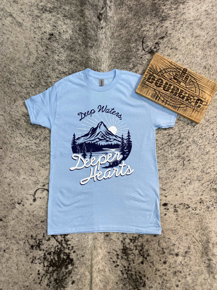 Deep Waters, Deeper Hearts Tee Tee Shirt 60% off mom dad grads Double C