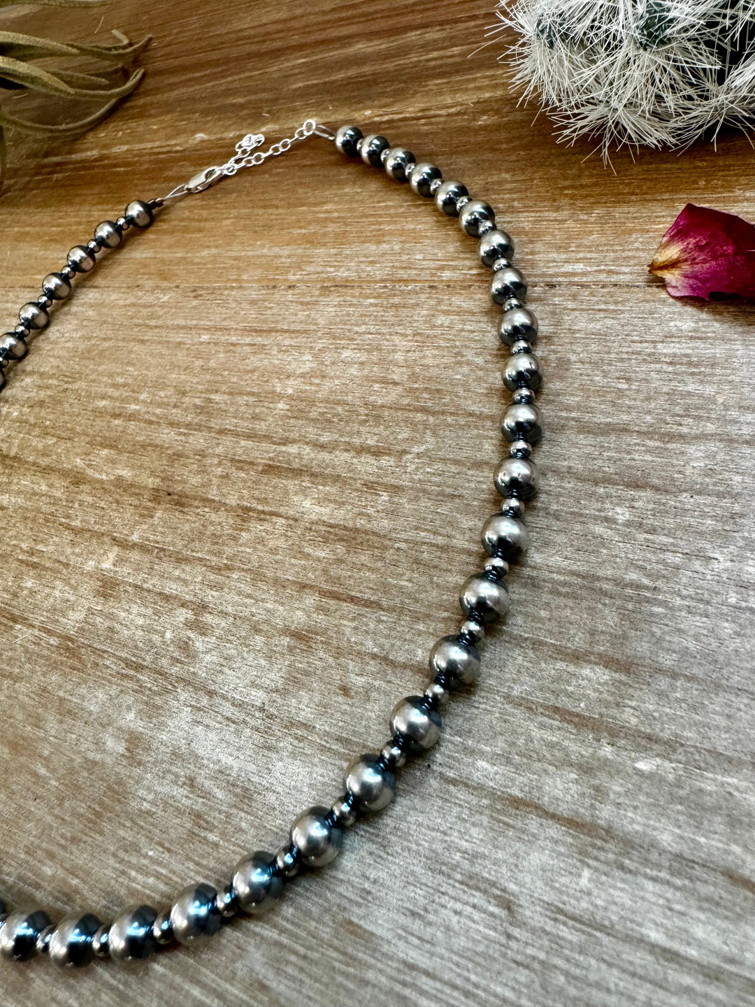 14 inch 6 mm and 3 mm Sterling Silver Pearls choker necklace Necklaces Shopify Collective The Bijoux FAB Jewelry The Bijoux FAB Jewelry