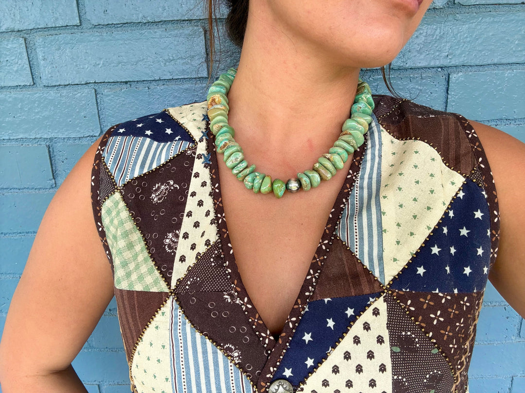 Turquoise Nugget Statement Necklace Necklaces Shopify Collective The Bijoux FAB Jewelry The Bijoux FAB Jewelry