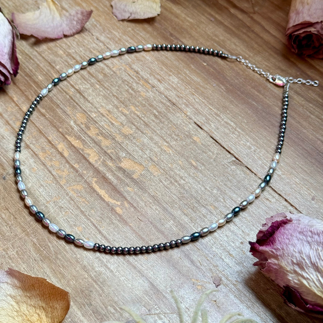 15.25” Freshwater Pearl Necklace – Sterling Silver Chain Necklaces Shopify Collective The Bijoux FAB Jewelry The Bijoux FAB Jewelry
