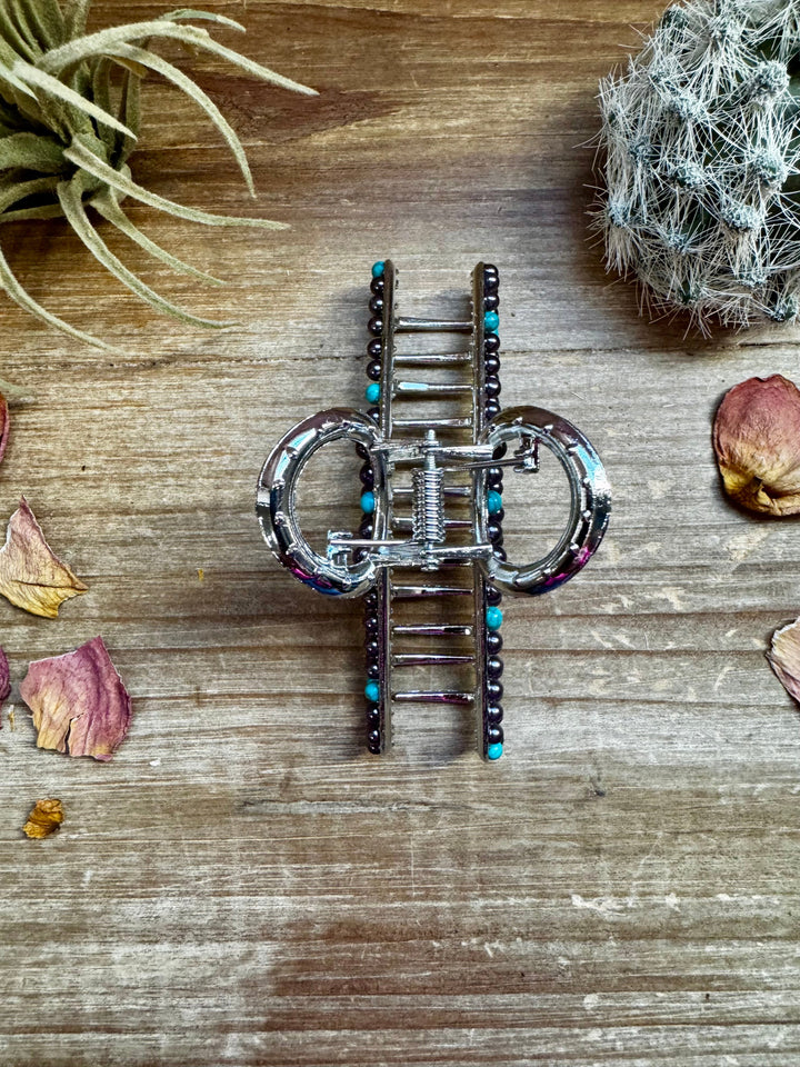 New Style - Turquoise/ faux pearl mix Hair Clips hair clip Shopify Collective The Bijoux FAB Jewelry The Bijoux FAB Jewelry