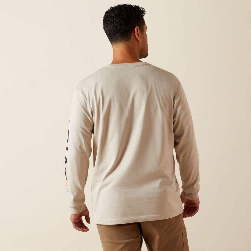 MNS Rebar Cotton Strong Standard Logo Pocket T-Shirt STRING/BLACK 10062756 Long Sleeve T Shirt ariatmens Ariat