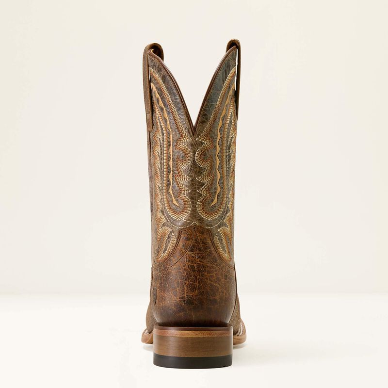 MNS Rock Ridge Wide Square Toe Western Boot SADDLE BROWN BISON 10063783 Boots Ariat