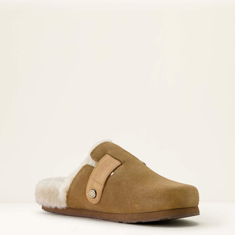 RANCH BROWN SUEDE WMS Country Mule Sherpa RANCH BROWN SUEDE 10063811 Shoes ariat ariatfootwear ariatwomens Women's Womens Shoes Ariat