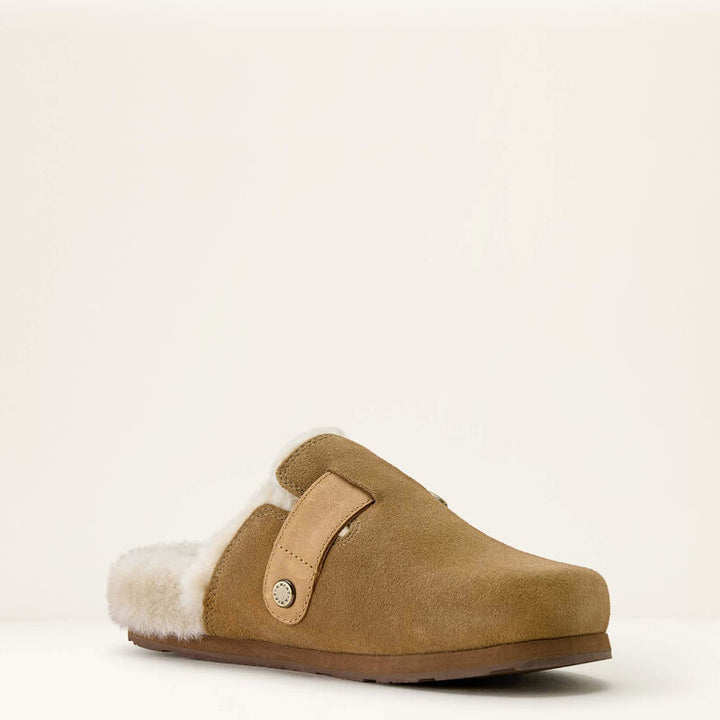 RANCH BROWN SUEDE WMS Country Mule Sherpa RANCH BROWN SUEDE 10063811 Shoes ariat ariatfootwear ariatwomens Women's Womens Shoes Ariat