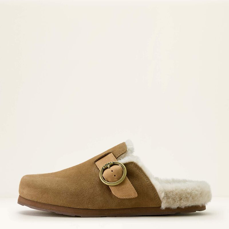 RANCH BROWN SUEDE WMS Country Mule Sherpa RANCH BROWN SUEDE 10063811 Shoes ariat ariatfootwear ariatwomens Women's Womens Shoes Ariat