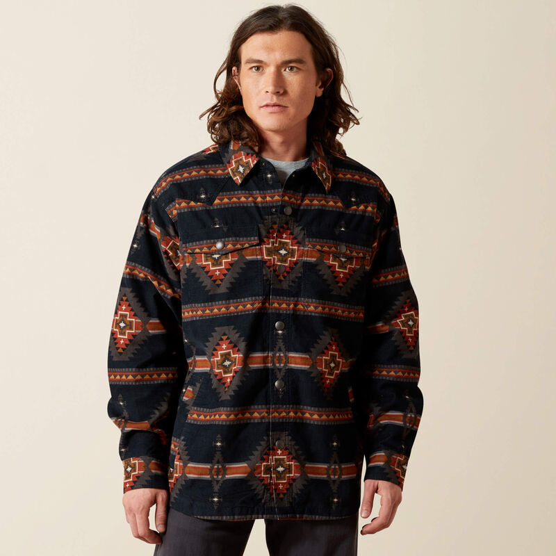 MNS Hensley Corduroy Retro Shirt Jacket DARK GREY 10065817 Shirt ariatmens Ariat