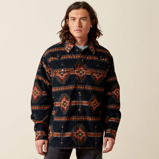 MNS Hensley Corduroy Retro Shirt Jacket DARK GREY 10065817 Shirt ariatmens Ariat