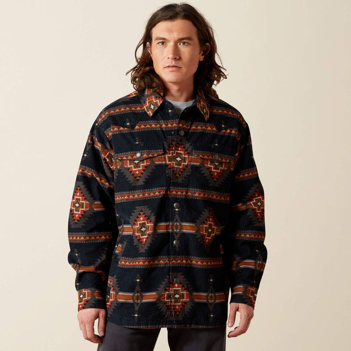MNS Hensley Corduroy Retro Shirt Jacket DARK GREY 10065817 Shirt ariat ariatmens Men's Ariat