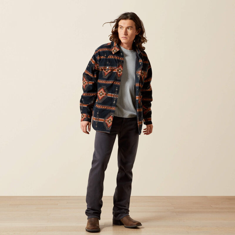 MNS Hensley Corduroy Retro Shirt Jacket DARK GREY 10065817 Shirt ariat ariatmens Men's Ariat