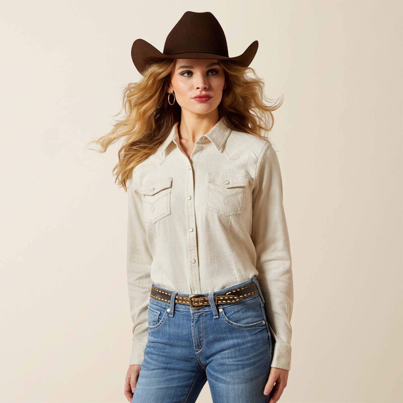 WMS Papyrus Western Shirt PAPYRUS CORD 10065865 Shirt ariat ariatwomens Women's Ariat