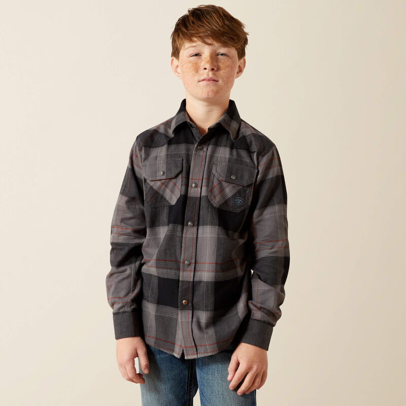 YTH Hernandez Retro Classic Fit Shirt DARK GREY 10065875 Shirt Ariat