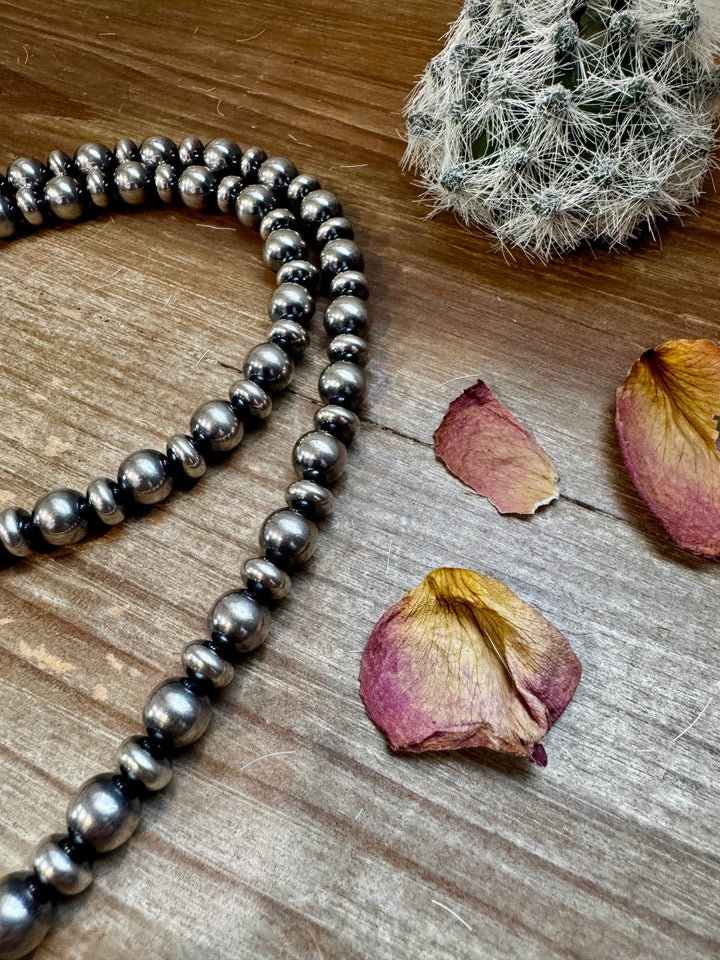54 inch Necklace - 10 mm & 10 mm saucer Sterling Silver Pearls Necklaces Shopify Collective The Bijoux FAB Jewelry The Bijoux FAB Jewelry