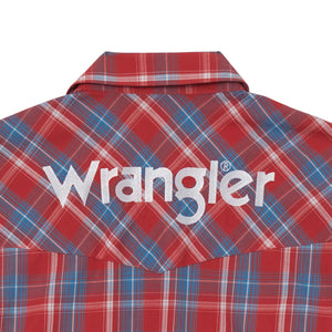 112344422 - BOYS Wrangler® Logo Long Sleeve Shirt - Red
