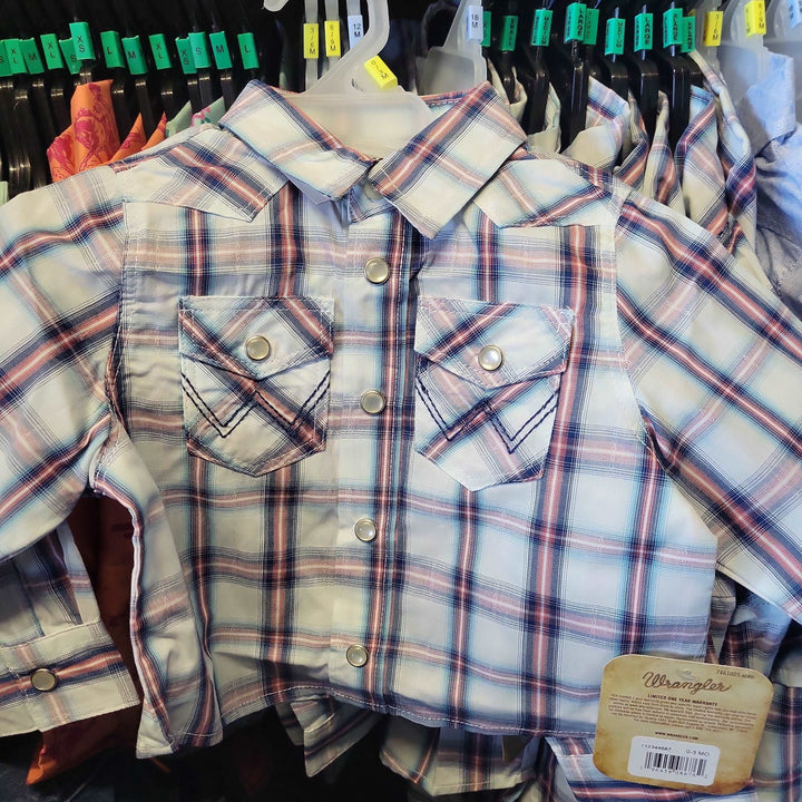 112344687 - Wrangler® Baby Boy Western Shirt - Multi - Double C Western SupplyWrangler