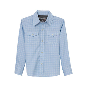 112344694 - Boys Wrangler® 20X® Competition - Advanced Comfort Shirt - Blue