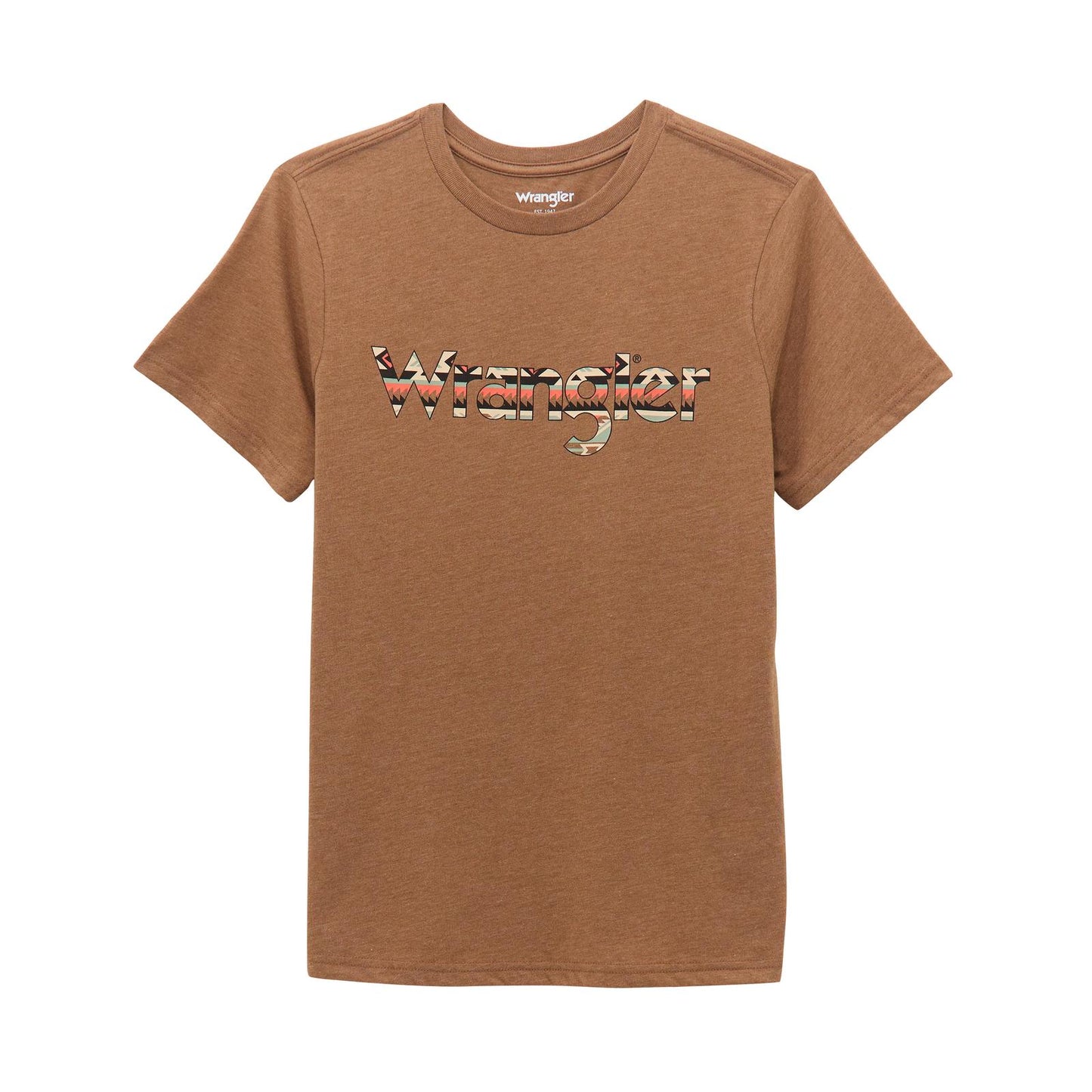 Wrangler® Short Sleeve T-Shirt - Regular Fit - Cacao Nibs Heather 112365136 T Shirt Wrangler