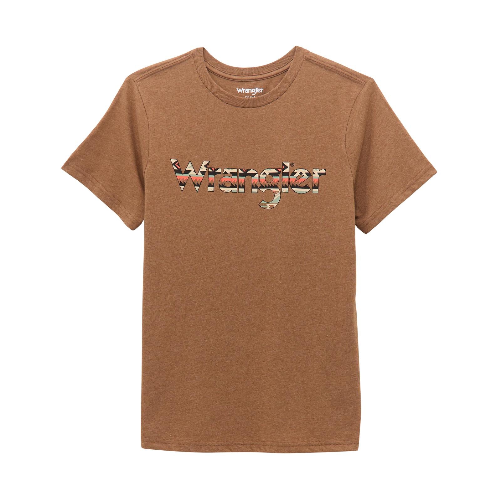 Wrangler® Short Sleeve T-Shirt - Regular Fit - Cacao Nibs Heather 112365136 T Shirt Wrangler