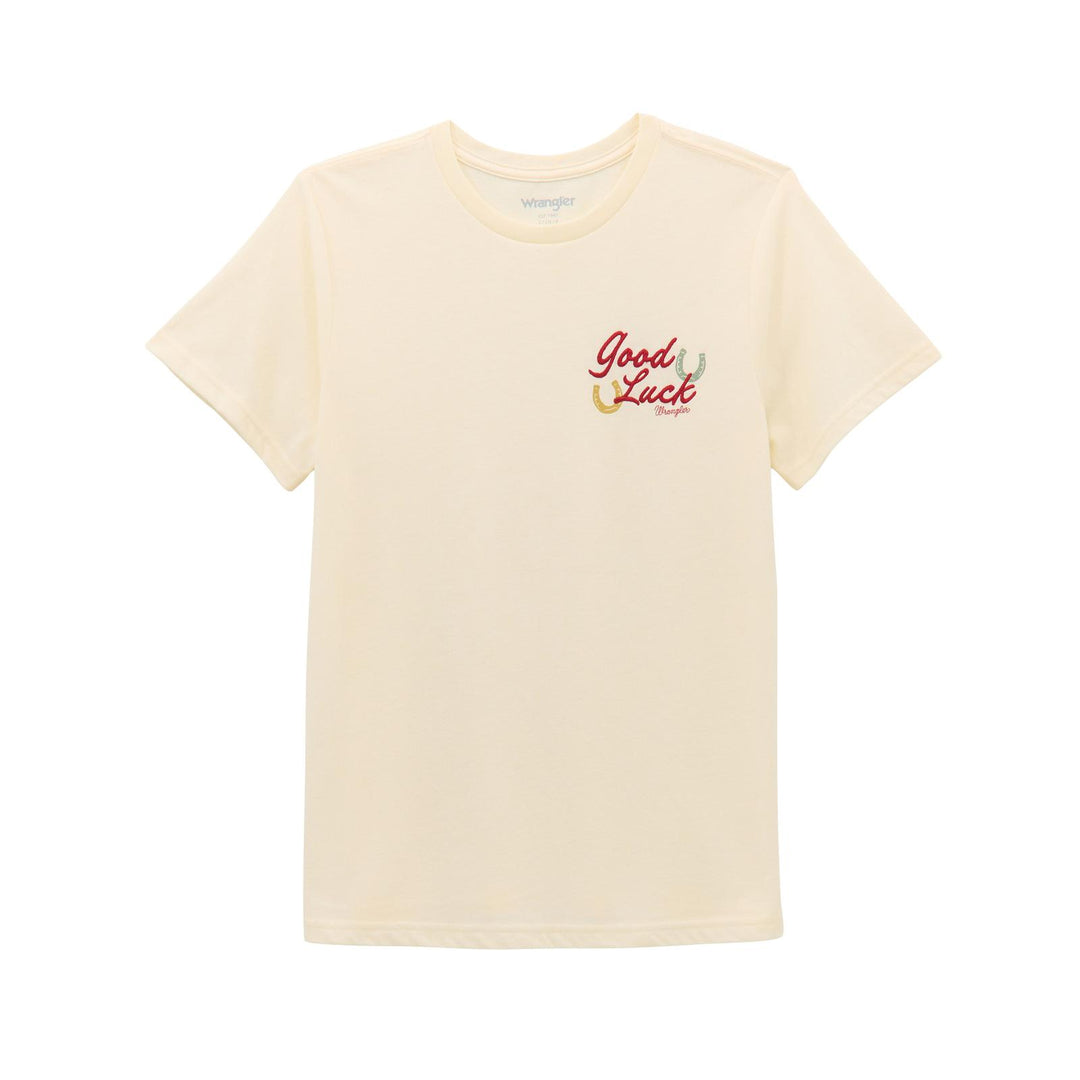 Wrangler® Short Sleeve T-Shirt - Regular Fit - Egret Heather 112365139 T Shirt Wrangler