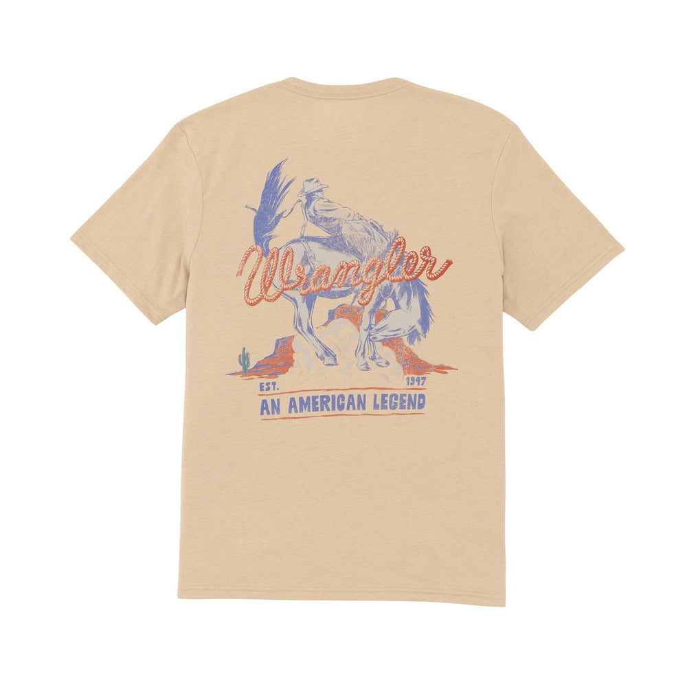 Wrangler® Graphic Short Sleeve T-shirt - Regular Fit - Trenchcoat Heather 112365305 T Shirt Wrangler Wrangler
