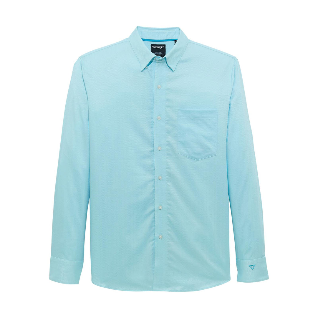 Wrangler® X Cody Johnson Long Sleeve Shirt - Classic Fit - Aqua Shirt Wrangler