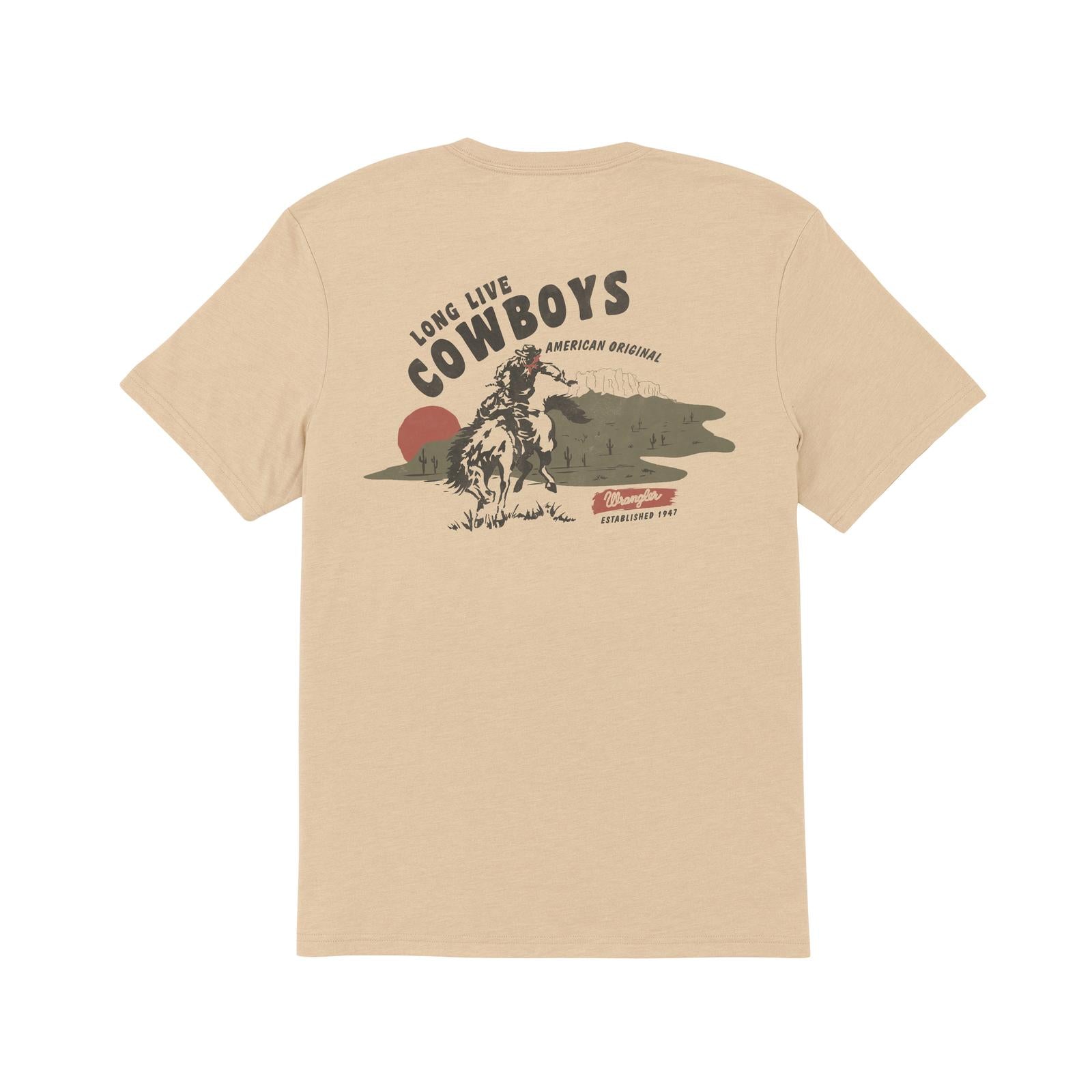 Wrangler® Graphic Short Sleeve T-shirt - Regular Fit - Trenchcoat Heather 112365668 T Shirt Wrangler