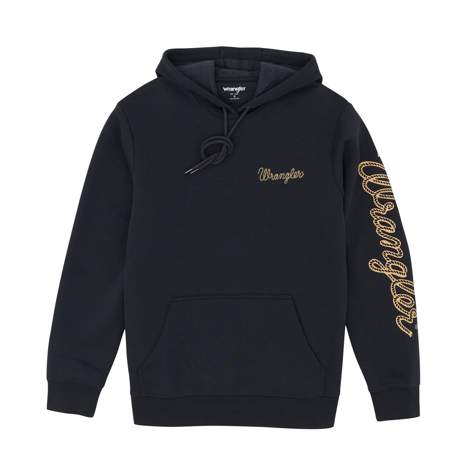Wrangler® Graphic Hoodie - Regular Fit - Jet Black 112365736 Hoodie Wrangler