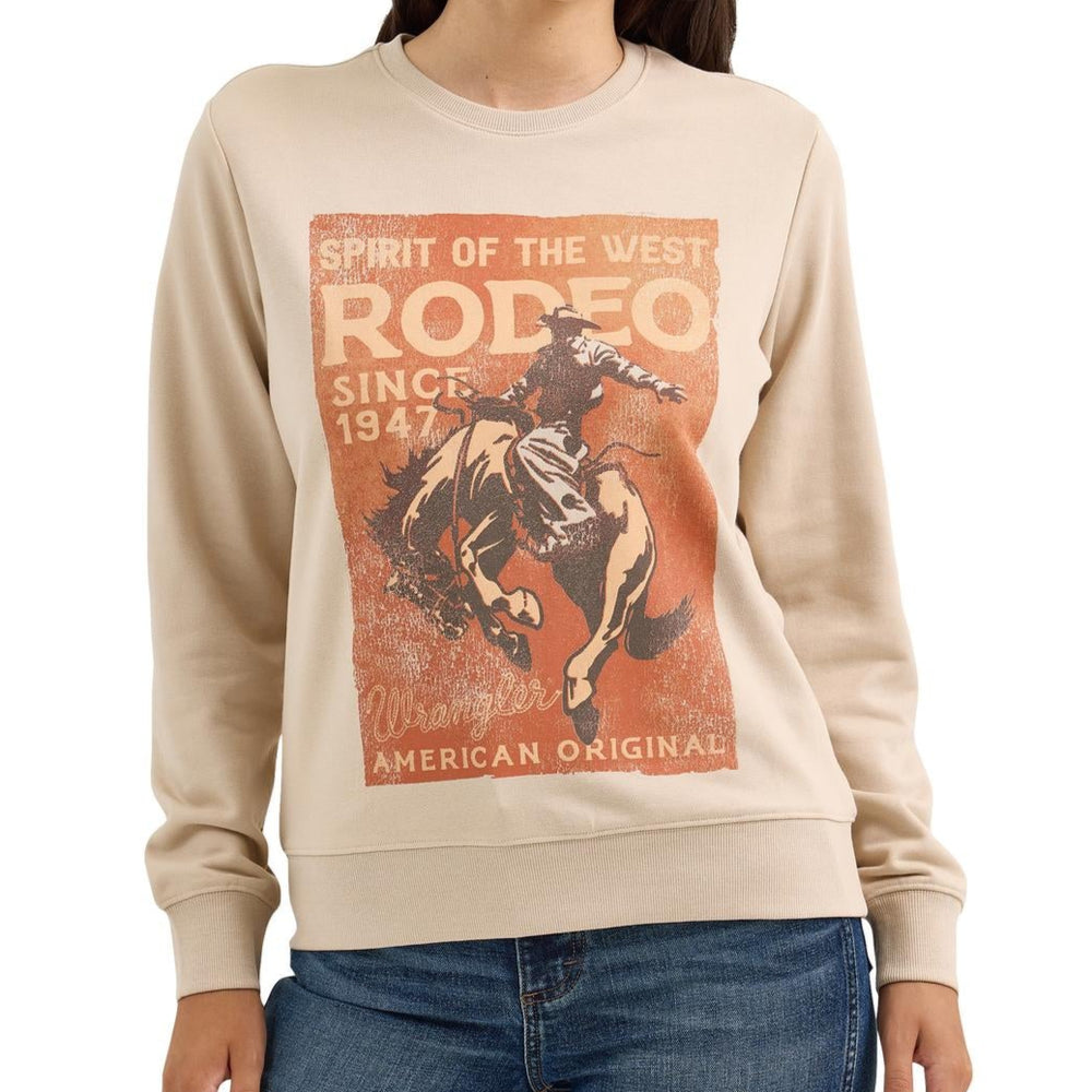 Wrangler® Long Sleeve Crew Sweatshirt - Regular Fit - Cement 112365763 Sweatshirt Wrangler