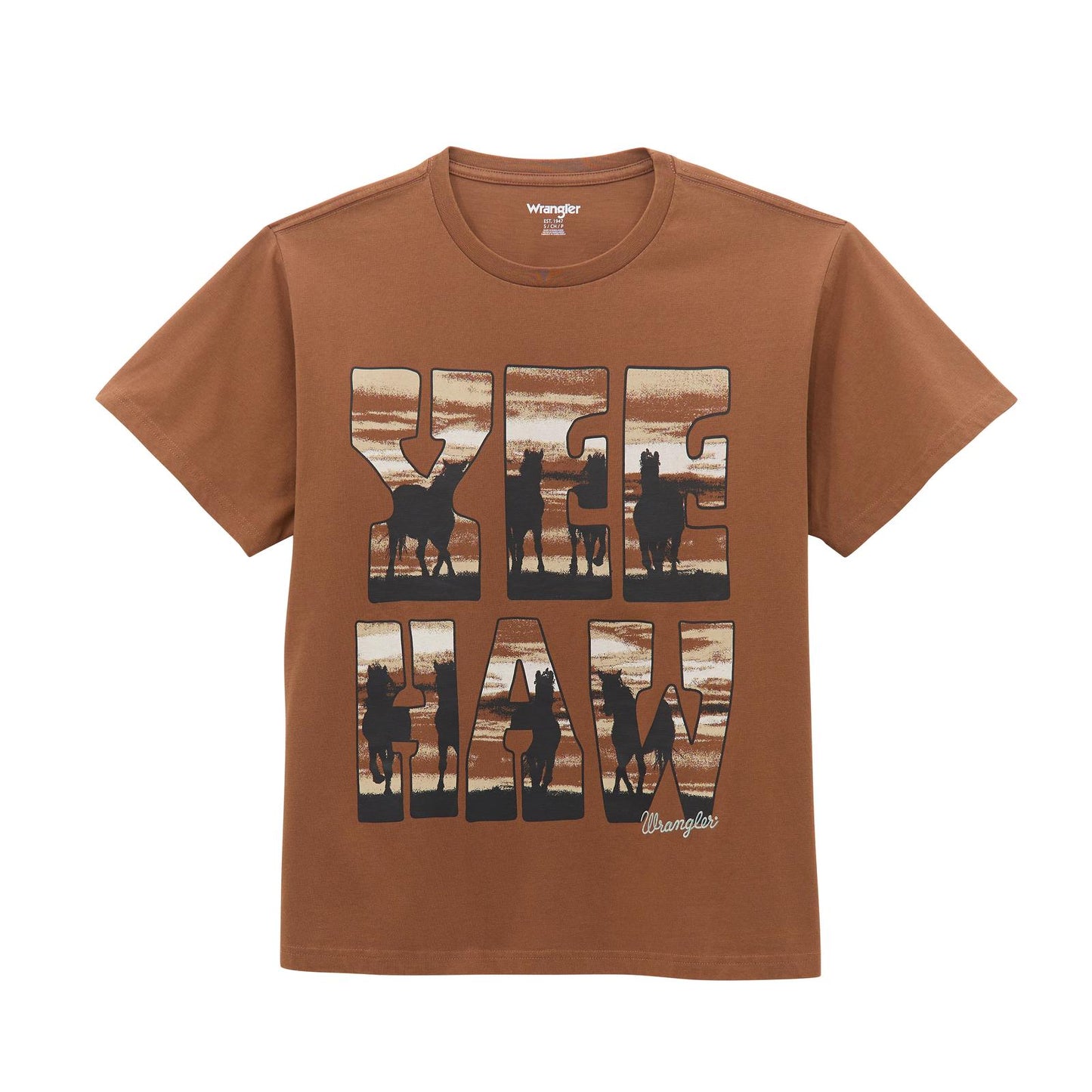 Wrangler® Short Sleeve T-Shirt - Girlfriend Fit - Cacao Nibs 112366374 T Shirt Wrangler