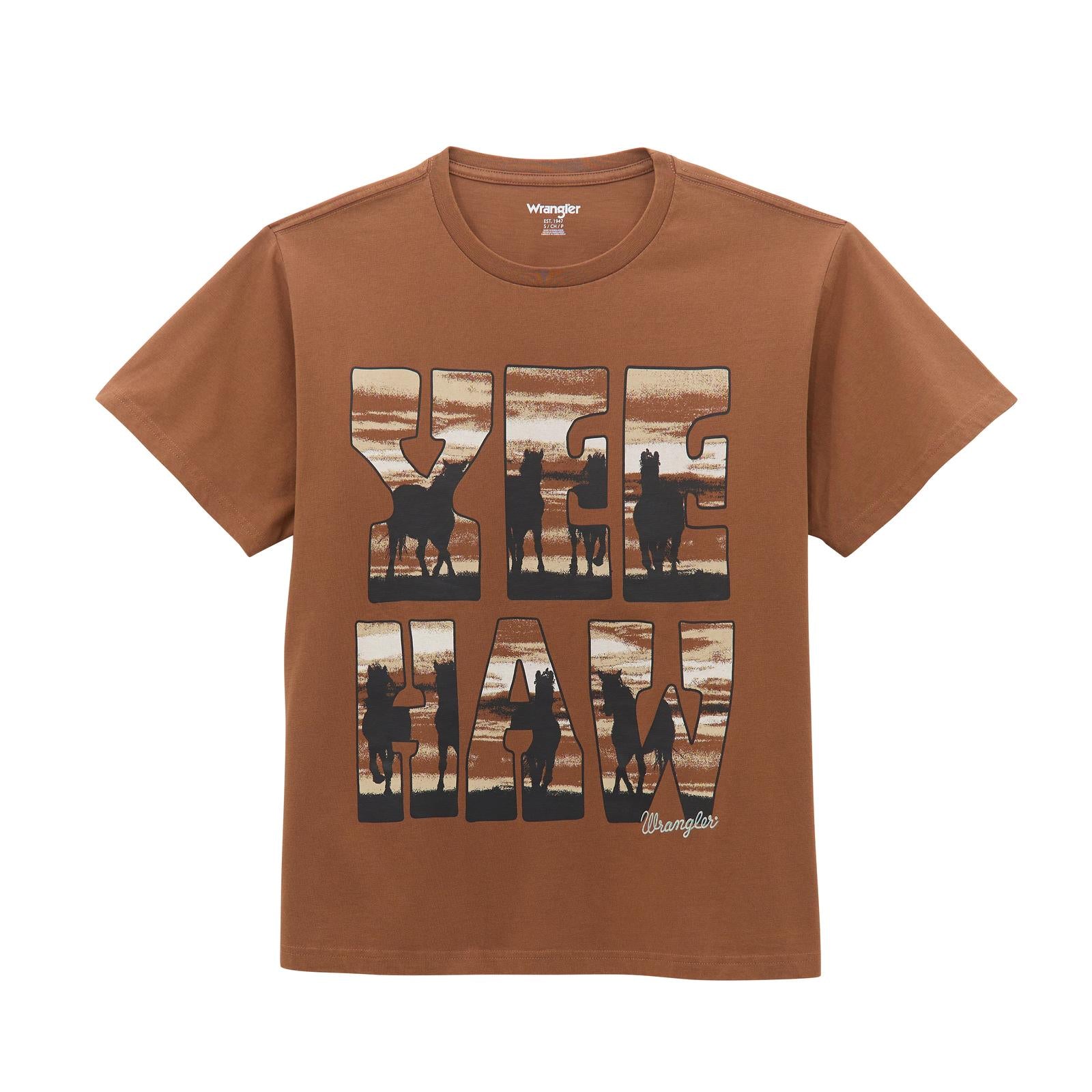 Wrangler® Short Sleeve T-Shirt - Girlfriend Fit - Cacao Nibs 112366374 T Shirt Wrangler