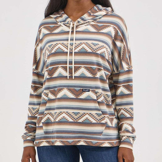 Wrangler Retro® Americana Sweatshirt Relaxed Hoodie - Brown 112367281 Hoodie Wrangler