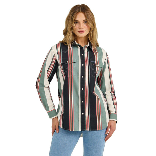 Wrangler Retro® Punchy Boyfriend Brushpopper - Black 112367314 Shirt Wrangler