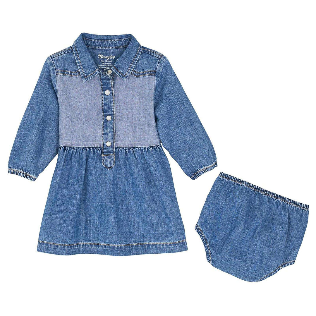 Wrangler Western Baby Snap Denim Dress 4T Wrangler Western Baby Snap Denim Dress 4T