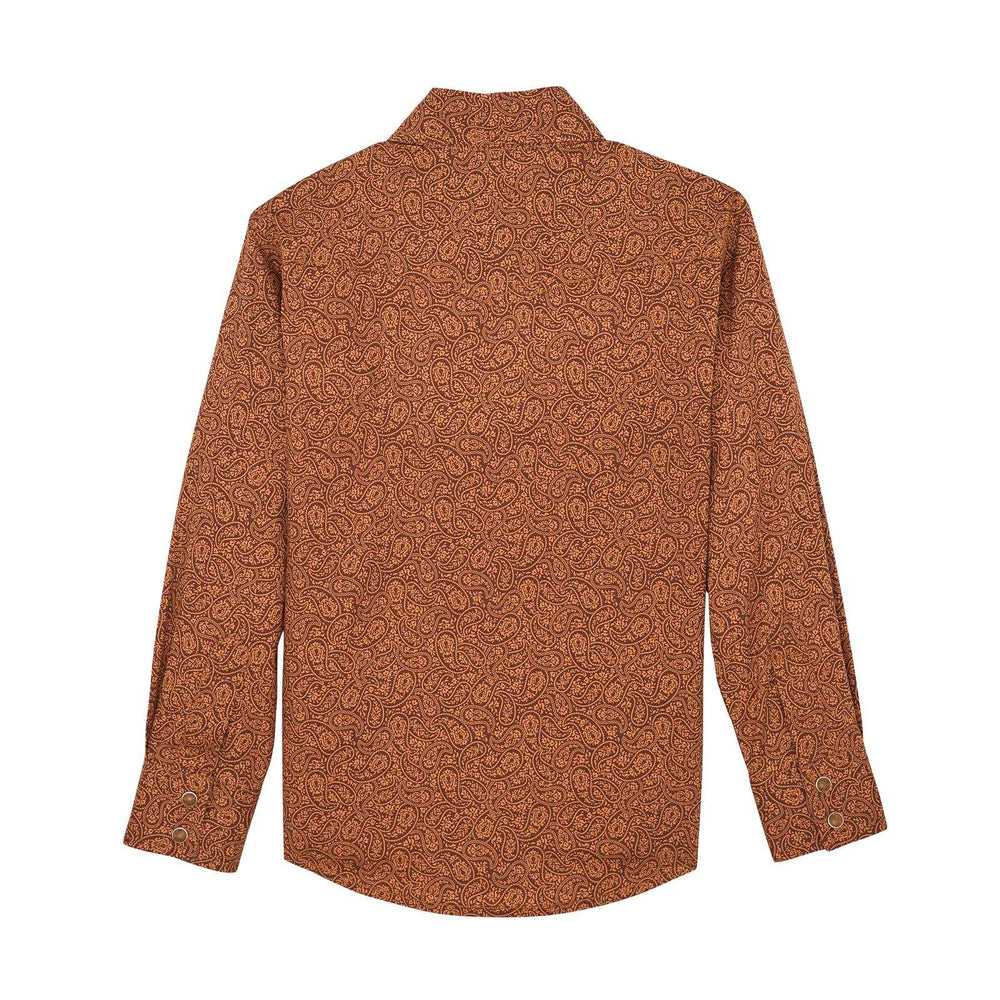 Boys 20X Advanced Comfort Long Sleeve Shirt - Rustic Brown 112367916 Shirt boys Wrangerkids Wrangler Wrangler