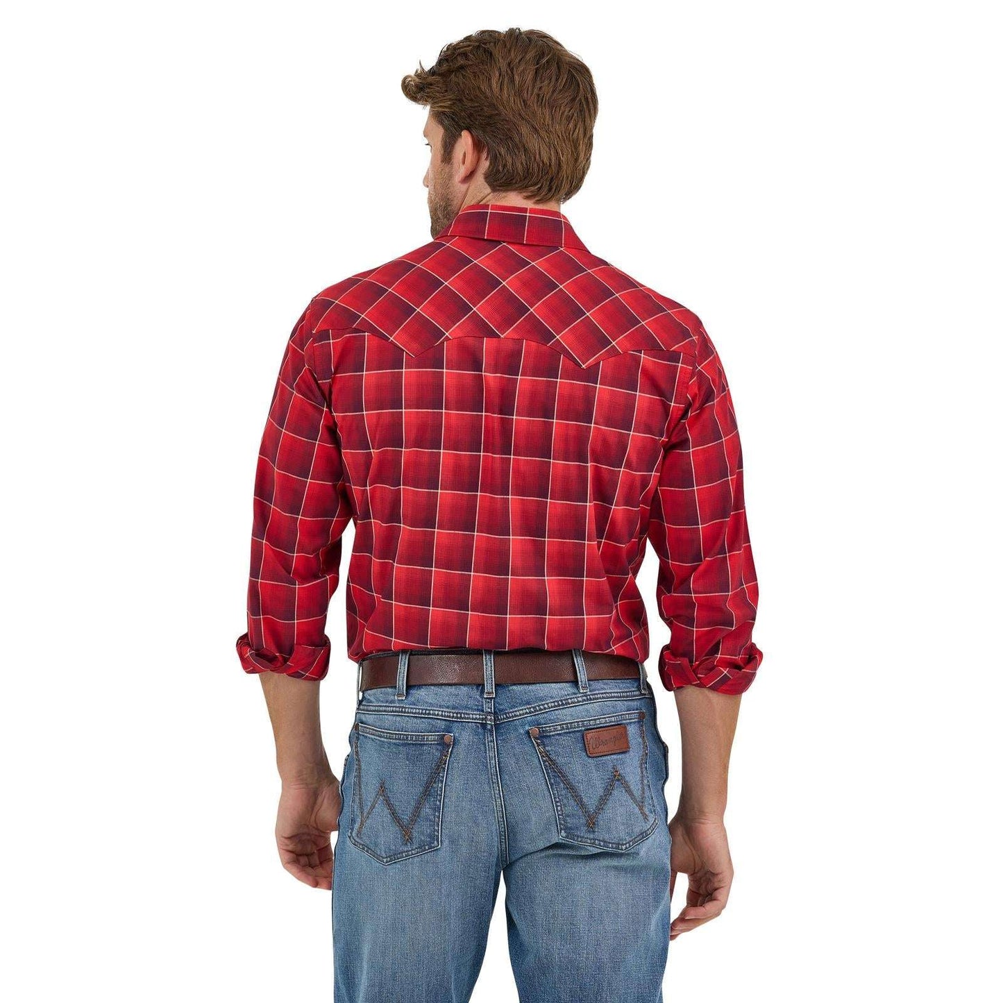 Wrangler Retro® Long Sleeve Shirt - Modern Fit - Red 112368057 Shirt Wrangler
