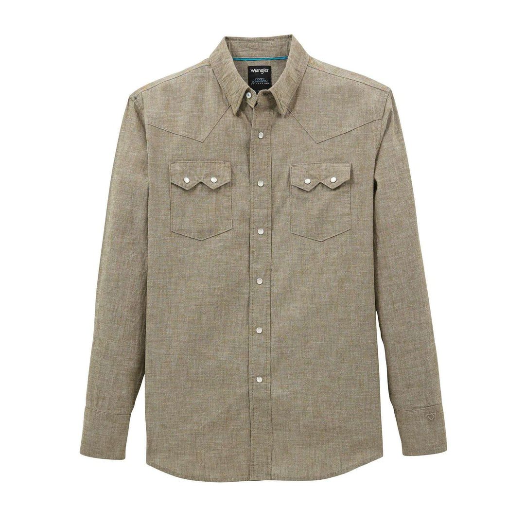 Wrangler® X Cody Johnson Long Sleeve Shirt - Classic Fit - Olive 112368069 Shirt Wrangler