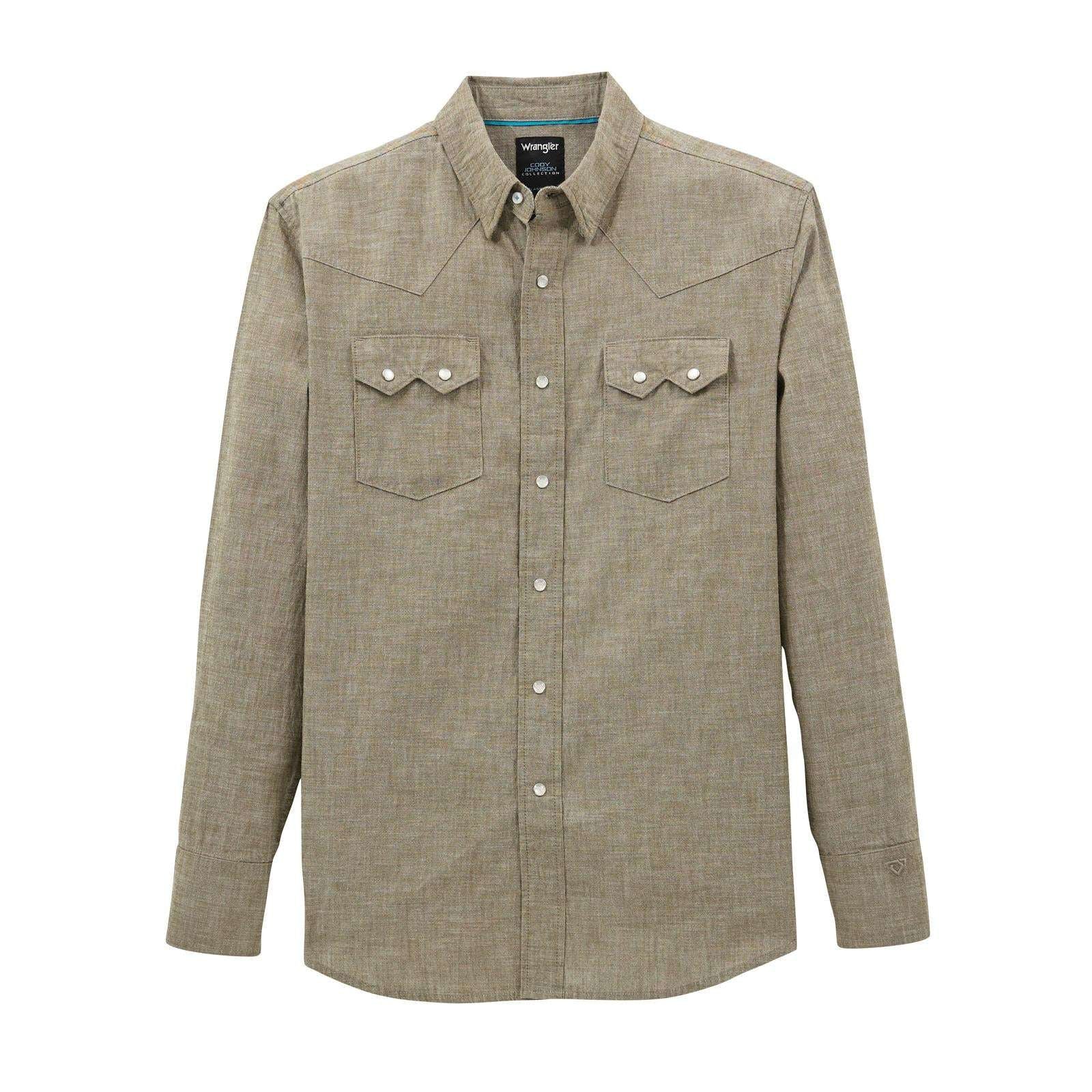 Wrangler® X Cody Johnson Long Sleeve Shirt - Classic Fit - Olive 112368069 Shirt Wrangler