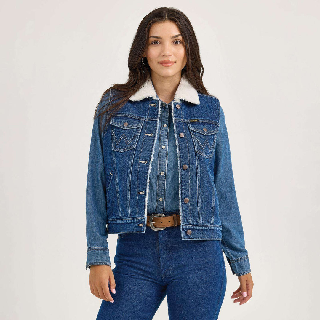 Wrangler Retro® Sherpa Lined Denim Vest 112368298 Coats & Jackets Wrangler