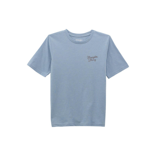 Wrangler® Boys Short Sleeve T-Shirt - Ashley Blue Heather 112368714 Shirt Wrangler