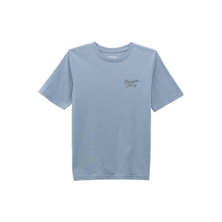 Wrangler® Boys Short Sleeve T-Shirt - Ashley Blue Heather 112368714 Shirt boys Wrangerkids Wrangler Wrangler