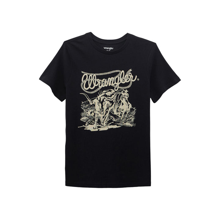 Wrangler Retro® Short Sleeve Graphic T-Shirt - Regular Fit - Black Beauty 112368879 T-Shirt Women's Wrangler Wrangler